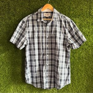 Penguin Blue Plaid Short Sleeve Button Up Shirt Indie Sleaze Original